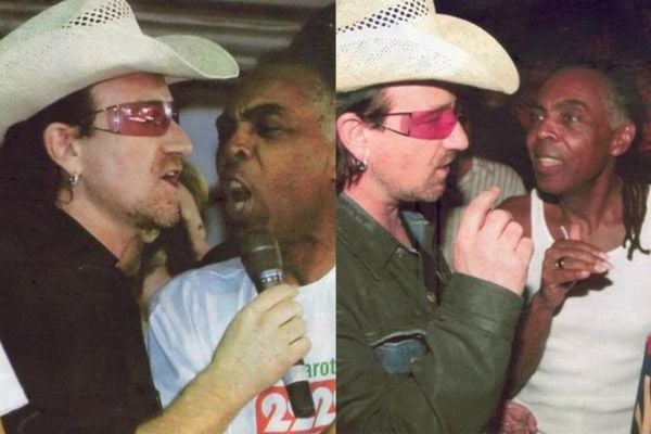 Bono e Gilberto Gil em 2006