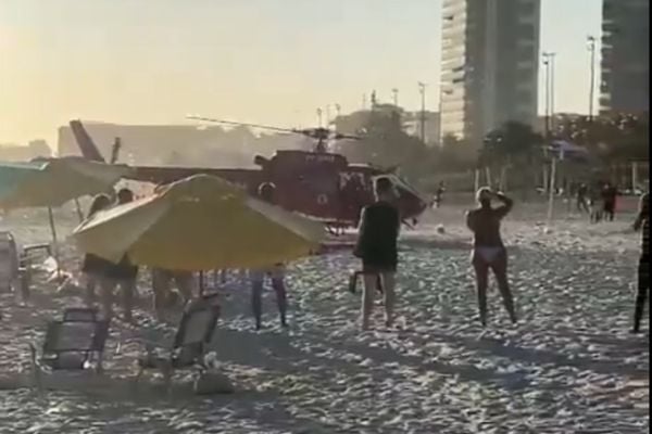 Helicóptero socorreu os feridos