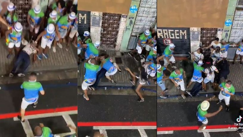 Imagem - Homem é espancado por grupo e salvo por mulheres no Carnaval de Salvador; veja vídeo