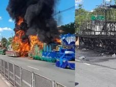 Imagem - Incêndio destrói dois carros alegóricos no Carnaval de São Paulo