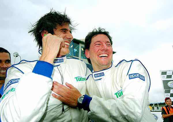 Walter Salles e seu companheiro de equipe, o ex-F1 Ricardo Rosset