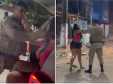 Imagem - Mulher é agredida com socos e puxada pelo cabelo em abordagem policial na Bahia; vídeo