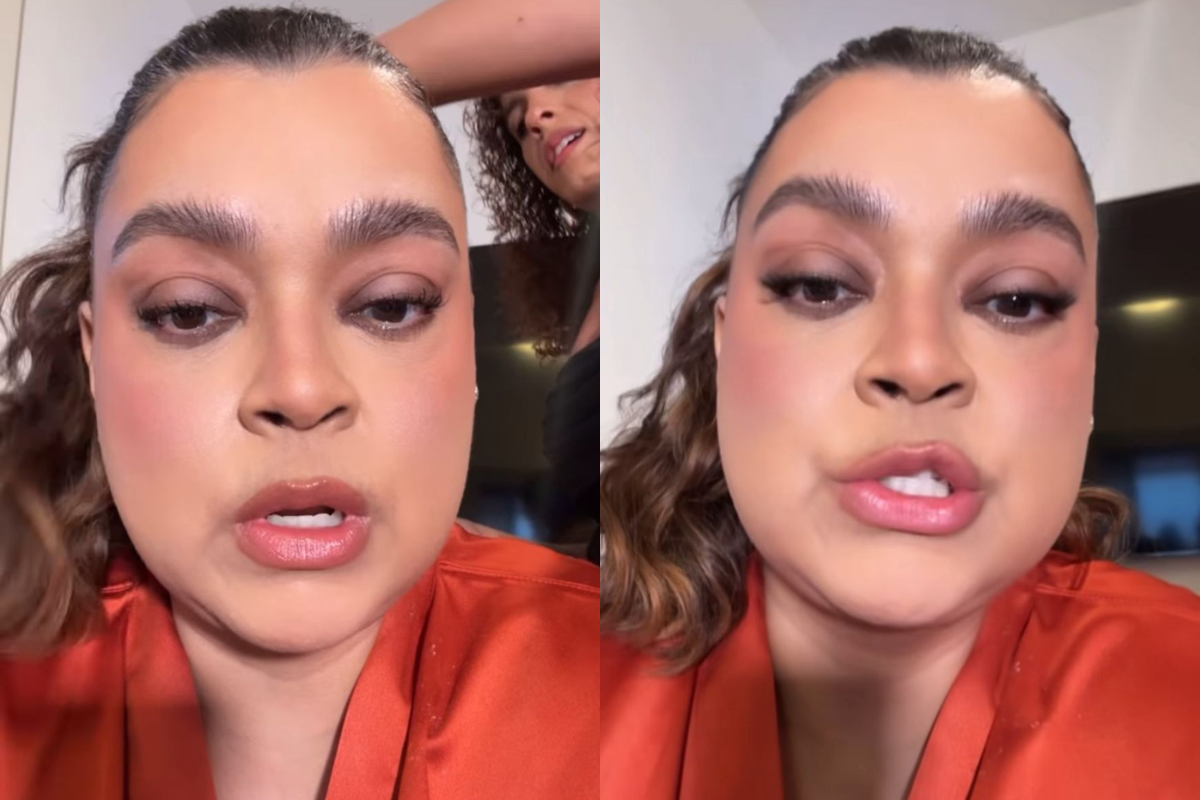 Preta Gil falou com os seguidores enquanto se arrumava para show de Gil por Reprodução / Redes Sociais