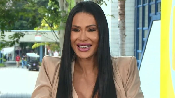 Gracyanne Barbosa bateu papo com Ana Maria Braga nesta quarta (19) por Reprodução / TV Globo