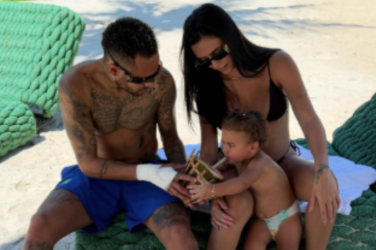 Neymar, Bruna Biancardi e Mavie por Reprodução I Instagram @neymarjr