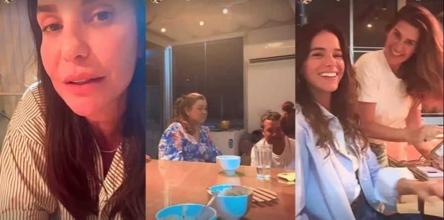 Ivete Sangalo registrou encontro entre celebridades com Preta Gil por Reprodução/Instagram