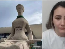 Imagem - Pichadora do 'perdeu, mané' diz que não sabia valor simbólico da estátua e pede perdão