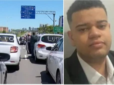 Imagem - Motoristas por aplicativo fazem protesto após morte de colega baleado no Ogunjá: 'Profissão perigo'