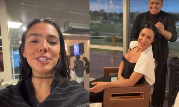 Duda Guerra e Gracyanne Barbosa se encontraram em salão de beleza por Reprodução/Instagram