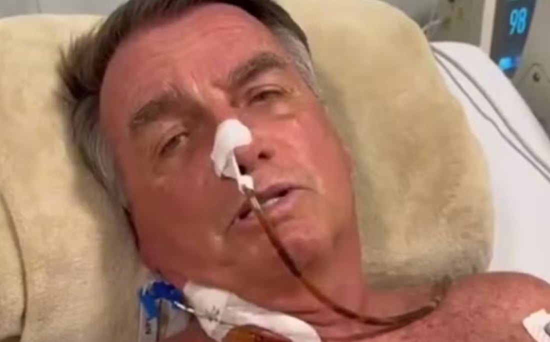 Ex-presidente Jair Bolsonaro divulgou vídeo em que fala sobre seu estado de saúde por Reprodução