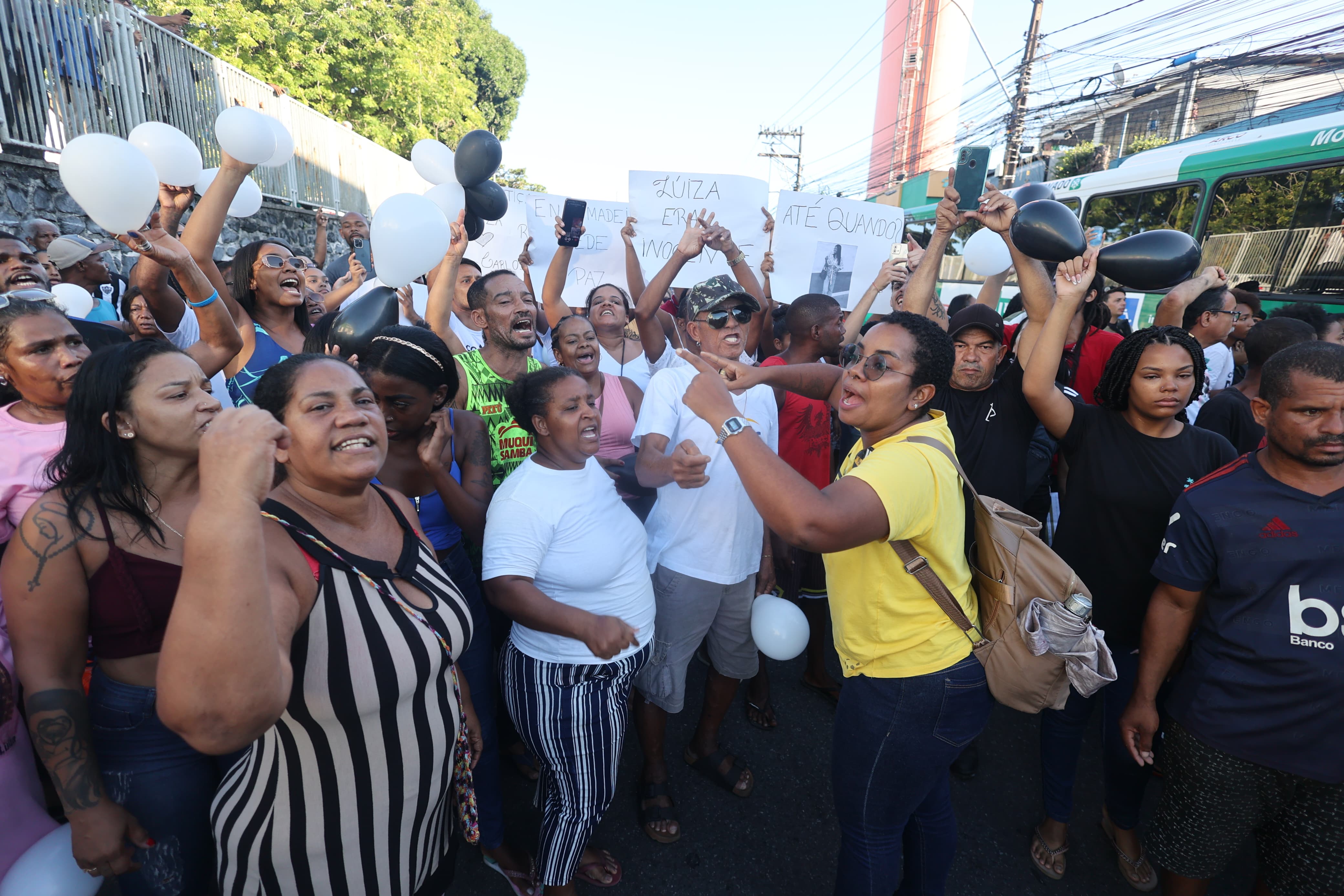 Protestos pela morte de Luiza Silva dos Santos de Jesus, na Engomadeira por Marina Silva/CORREIO