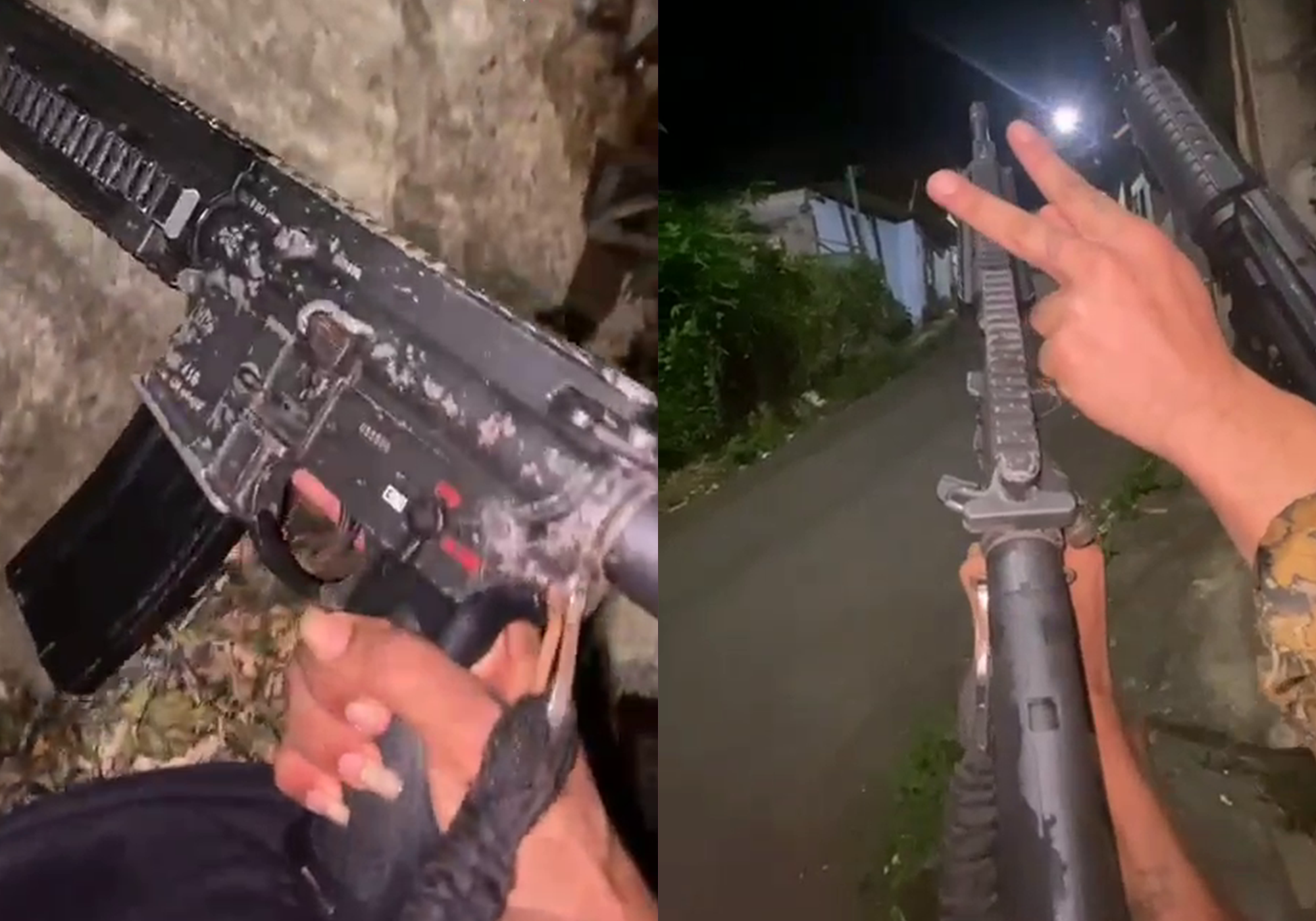 A Tropa encontra fuzil e faz deboche do  Comando Vermelho  por Divulgação