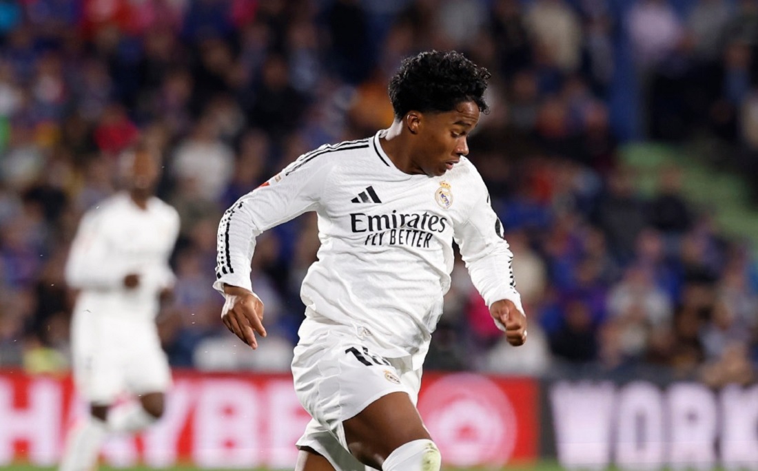 Endrick em ação pelo Real Madrid por Real Madrid/Divulgação