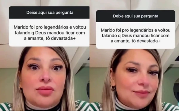 Influenciadora recebeu desabafo de esposa e compartilhou no Instagram