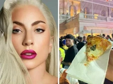 Imagem - Lady Gaga distribui pizzas aos fãs em frente ao Copacabana Palace; veja