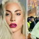 Imagem - Lady Gaga distribui pizzas aos fãs em frente ao Copacabana Palace; veja