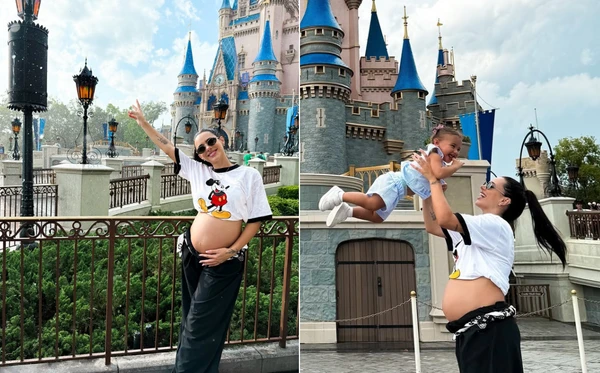 Bruna Biancardi e Mavie na Disney