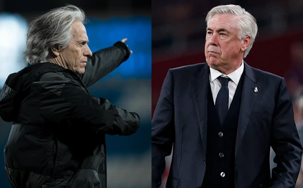 Jorge Jesus e Carlo Ancelotti por Al-Hilal/Divulgação e Real Madrid/Divulgação
