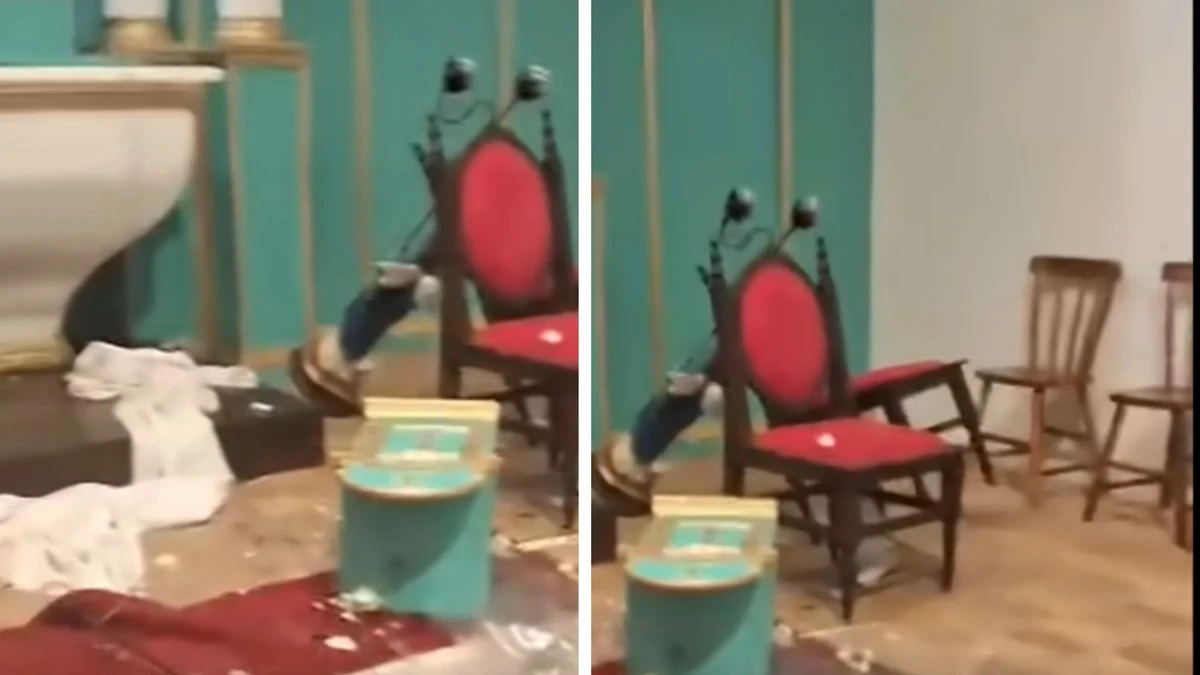 Imagens sacras foram destruídas na ação