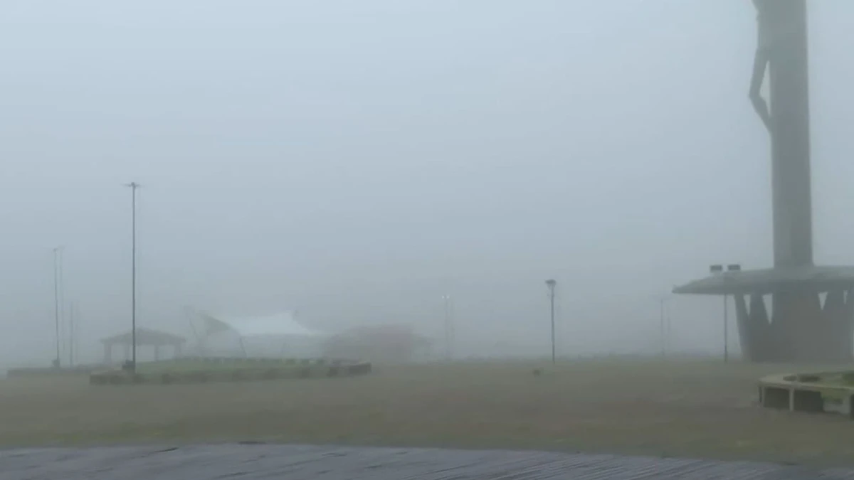 Neblina em Vitória da Conquista na manhã desta quinta (1º)