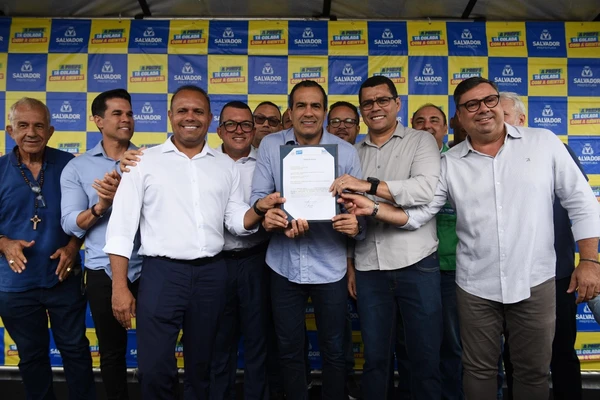ordem de serviço foi assinada no local pelo prefeito Bruno Reis, 