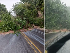 Imagem - Deslizamento de terra bloqueia trecho da BR-110 por quatro horas