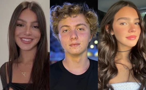 Antonella Braga, Benício Huck e Duda Guerra