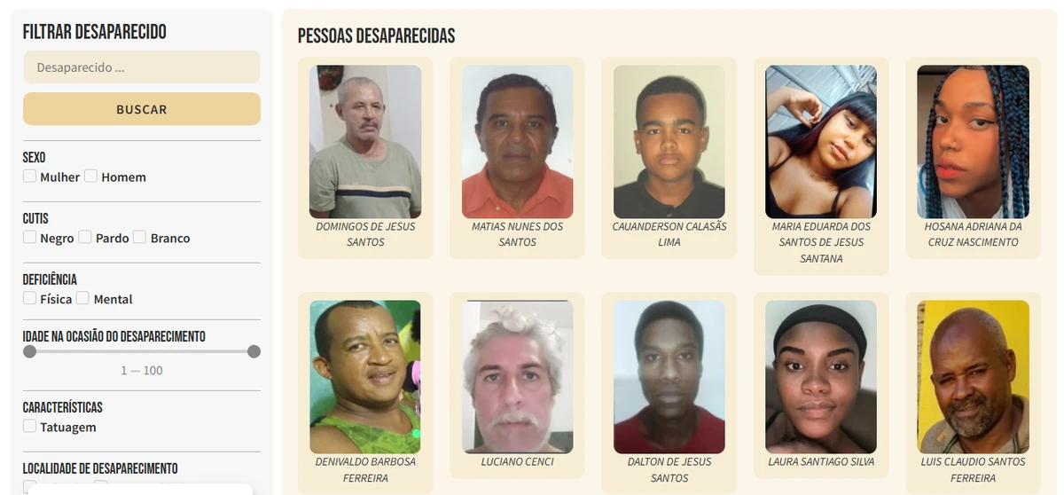 Site da Delegacia de Proteção à Pessoa (DPP)