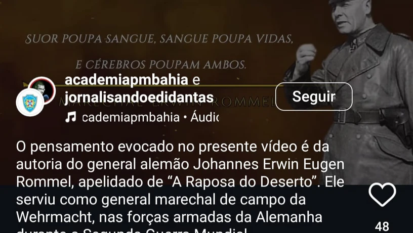 Imagem - 'Publicado indevidamente': PM repudia conteúdo nazista postado em rede social da Academia de Polícia Militar