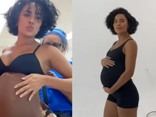 Imagem - Bella Campos surge com barriga fake de grávida, mas detalhe em umbigo chama a atenção