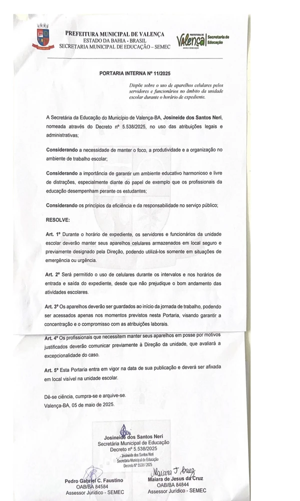 Portaria interna 11/2025