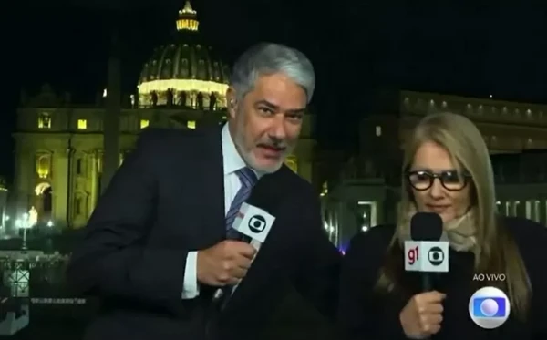 William Bonner e Ilze Scamparini em entrada ao vivo no Jornal Nacional na quarta-feira (7) 