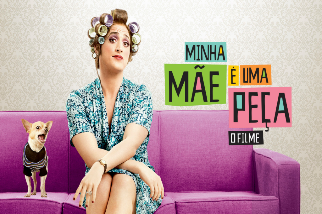 Em &#8220;Minha mãe é uma peça&#8221;, dona Hermínia diverte ao ensinar os filhos a superarem os desafios da vida (Imagem: Reprodução digital | Netflix)