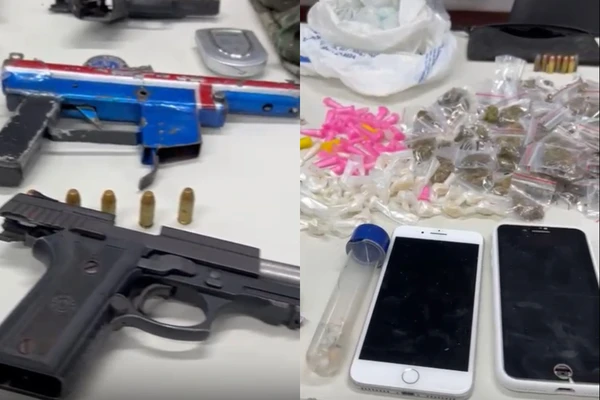 Polícia encontrou drogas, armas, celulares e outros artefatos
