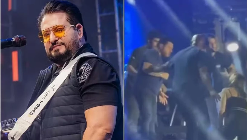 Imagem - Cantor da dupla Bruno e Marrone cai de palco durante show e preocupa fãs; veja vídeo
