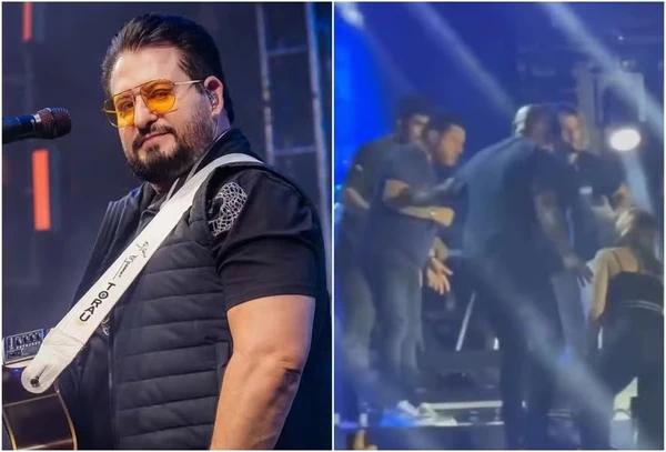 Marrone caiu de palco