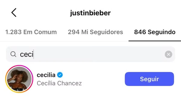 Justin Bieber começou a seguir atriz no Instagram
