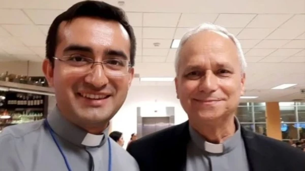 Papa Leão 14 e Edgard Iván Rimaycuna 