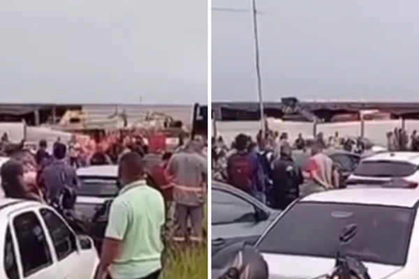 Protesto aconteceu na frente da BYD