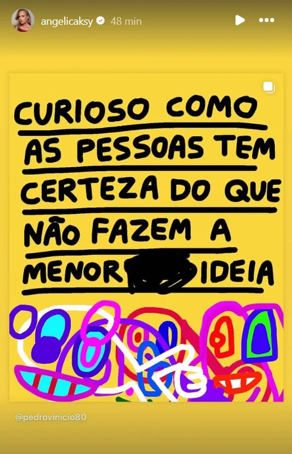 Angélica postou frase enigmática