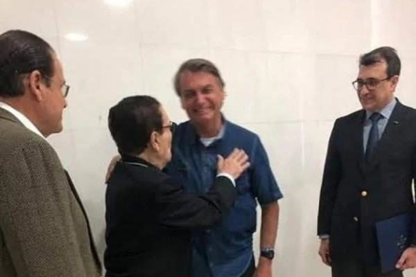 Divaldo e Bolsonaro em encontro 