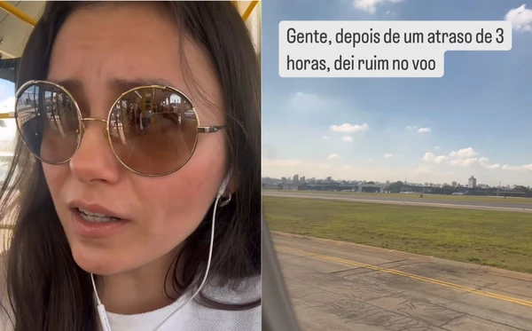 Monica Iozzi passou perrengue em avião