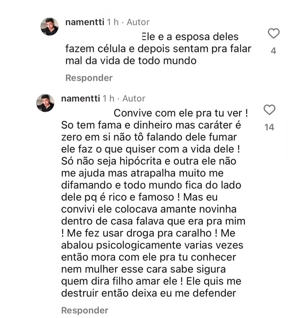 Comentário do filho de Latino