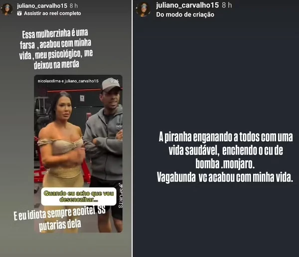 Ex-funcionário xingou Gracyanne nos Stories