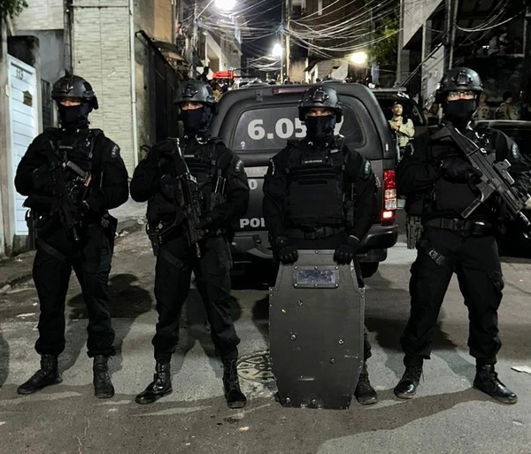 Agentes do Bope na ação por SSP-BA