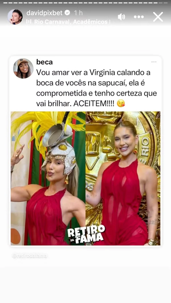 David Brazil defendeu Virgínia Fonseca