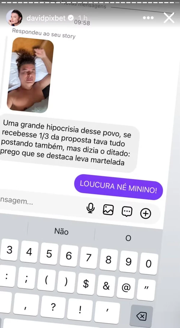 David Brazil defendeu Virgínia Fonseca