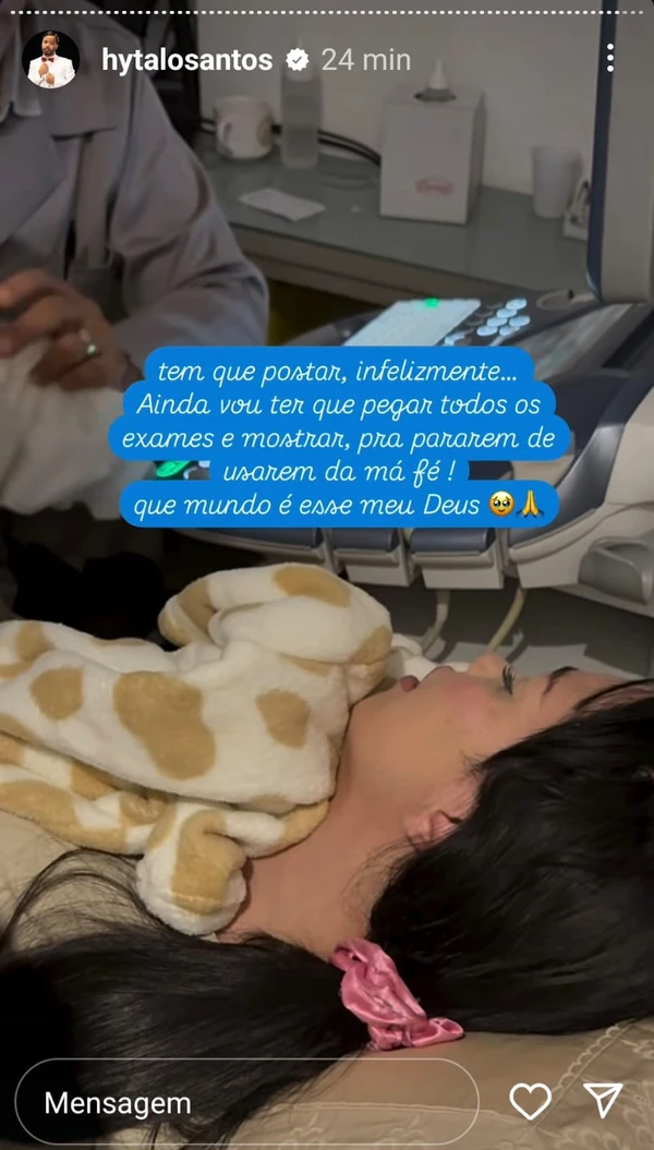 Influenciadora Kamylinha esperava um bebê com Hyago Santos, irmão do criador de conteúdo Hytalo Santos por Reprodução/Redes Sociais 