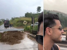 Imagem - Kevi Jonny abandona ônibus e atravessa ponte de moto para chegar a tempo de show