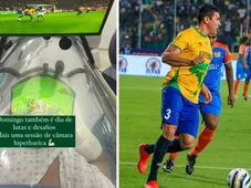 Imagem - Após sofrer queimaduras em 18% do corpo, Lúcio inicia tratamento em câmara hiperbárica; entenda